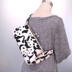 パンダ柄☆がま口ウェストバッグ☆ボディバッグ☆メンズ☆レディース☆キッズ☆