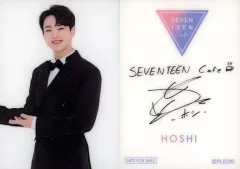 【中古】コレクションカード(男性) SEVENTEEN/HOSHI(ホシ)/衣装黒・白・裏面白・印刷サイン入り/「SEVENTEEN CAFE 2019」表参道・心斎橋・名古屋会場限定 事前予約特典オリジナルカード