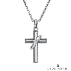 ライオンハート HOWL タテガミ クロス ネックレス シルバー925 十字架 メンズ ブランド LION HEART