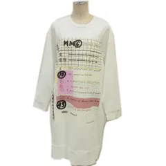 新品 定価74.800円☆Maison Margiela MM6 22年モデル オーバーサイズ スウェット ワンピース スリットスリーブ レディース イタリア製