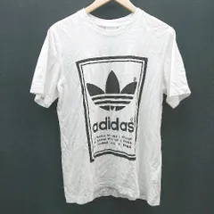 ◇ adidas 丸首 プルオーバー ブランドロゴ入り おしゃれ 半袖 Tシャツ サイズM ホワイト レディース E  【1308290011799】