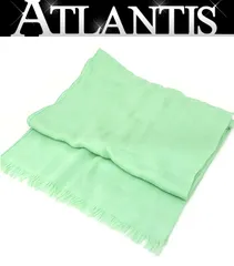 【広尾店】グッチ GUCCI GG柄マフラー ストール シルク30％ ウール70％ ライトグリーン 【16929】