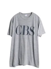 【お得なクーポン配布中!】 80s USA製 チャンピオン 染込み プリント Tシャツ メンズ XL 小さめ L 程 ヴィンテージ 当時物 CBS 企業 ロゴ シングルステッチ トリコタグ