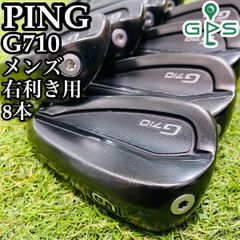 【不動の名器】豪華8本 ピン G710 黒ドット メンズアイアンセット カーボン