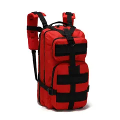 [azumafy] ミリタリーバック タクティカル リュック バックパック 25L アウトドア 登山 ザック サバゲー キャンプ ハイキング 大容量 (レッド) [レッド]