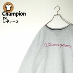 Champion スウェット 5XL 刺繍ロゴ ビッグサイズ ラグラン袖 B3 海外古着 レディース チャンピオン 大きいサイズ オーバーサイズ ゆるダボ