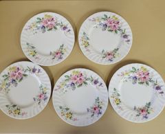 ロイヤルドルトン　アルカディア  　プレート　皿　食器　洋食器　花柄　5枚セット　まとめ　食器　Royal Doulton