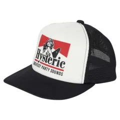 HYSTERIC GLAMOUR ロゴキャップ ホワイト/ブラック HYSTERIC GLAMOUR（ヒステリックグラマー）の「HYS SYMBOL LOGO