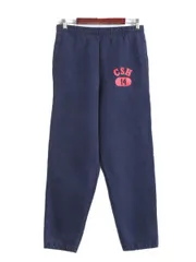 【お得なクーポン配布中!】 90s USA製 2段 カレッジ プリント スウェット パンツ メンズ M 90年代 オールド ヘビーウェイト 裏起毛 スエット ポケット付き トレーナー