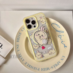 新品未使用 うさぎ iphoneケース ちいかわ iPhone 16 Proケース リング付き MagSafe対応 ハードケース 透明ケース スマホケース iphone15proケース iphone1