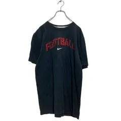 NIKE 半袖 プリントTシャツ L ブラック ナイキ クルーネック フットボール 古着卸 アメリカ仕入 a607-5971