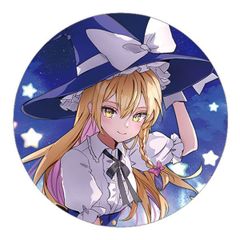 希少!!　八雲 紫　BIG缶バッジ 東方project ダイソー BIGホログラム缶バッジ（八雲紫） - メルカリ