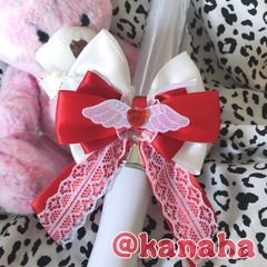 ♡赤色担当♡ キンブレ ペンラ りぼん