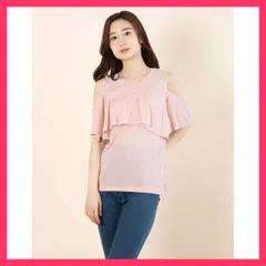 ★スタッフおすすめ★オープンショルダーフリルプルオーバー  ◇身長163cm B75 W57 H84/モデル着用サイズF 上品　おすすめ おしゃれ　★売れ筋★　人気 高見え　高級感