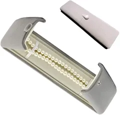 Copeflap ネックレス ケース プレゼント プレゼント用 ジュエリー ボックス 持ち運び 収納 ジュエリーボックス ギフト(シルバーグレー)