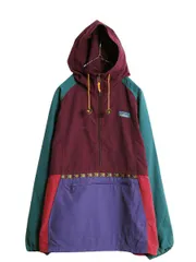 【お得なクーポン配布中!】 エルエルビーン ナイロン アノラック パーカー ジャケット メンズ M 古着 LLBEAN ジャンパー プルオーバー ハーフジップ マンパ パッカブル