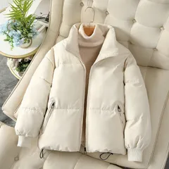 中綿ジャケット レディース 冬服 中綿コート 中綿 ショート丈 防寒着 アウター ゆったり ボリューム 可愛い 通学 通勤 暖かい 防風 防寒着 厚手 秋 冬 軽量 カジュアル 着痩せ 大人 CEvJ303のサムネイル