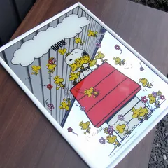 K◇SNOOPY　PEANUT　スヌーピー　ピーナッツ　レトロ　壁掛け鏡　ミラー SNOOPY - SNOOPY スヌーピー パブミラーの通販 by のんち's shop