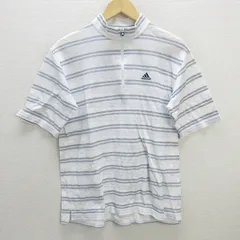 G■アディダス/adidas GOLF 半袖ポロシャツ/モックネック【M】白/men's/88【中古】■
