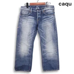 caqu サキュウ 06001 【antique denim】春夏 USED加工♪ 2/3カットオフ アンティーク デニム パンツ Sz.1　レディースのサムネイル