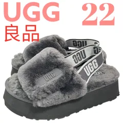 RSJ様　良品　綺麗　アグ　UGG ディスコスライド　ムートン　ファーサンダル　厚底　22cm 22.5cm レディース