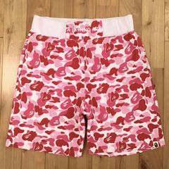 ABC camo pink スウェット ハーフパンツ Lサイズ a bathing ape BAPE shorts エイプ ベイプ アベイシングエイプ 迷彩 ABCカモ ピンク