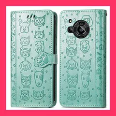 【スタッフおすすめ！】Aquos R7 SH-52C ケース 手帳型 対応 可愛い 猫 犬 スマートフォンケース Sharp Aquos R7 SH-52C マグネット式 カメラ穴あリ キュート スマホカバー カードポケット付き ストラップ