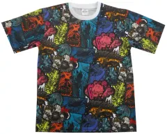 【中古】Tシャツ(キャラクター) 総柄 Tシャツ ブラック Lサイズ 「僕のヒーローアカデミア」