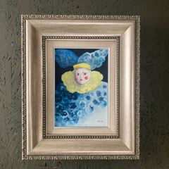 インテリア モダンアート 道化師 ピエロ 人形 絵画 油絵 原画 インテリア モダンアート 道化師 ピエロ 人形 絵画 油絵 原画