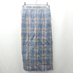 ◇ Θ Simplicite シンプリシテェ 柄入り ロング丈 タイト スカート サイズ表記なし ブルー オレンジ系 レディース E  【1507030003258】