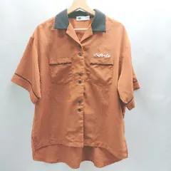 ◇ ⊂ 179/WG イチナナキュウダブルジー 半袖 ボウリングシャツ サイズ38 テラコッタ レディース E  【1502060042918】