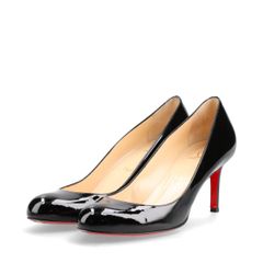 Christian Louboutin クリスチャンルブタン パテントレザー パンプス レディース 40 ブラック イタリア製