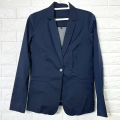 7-42【美品】Massimo Dutti アンコンジャケット　ウールシルク MASSIMO DUTTI NEW WOMAN Cropped jacket with herringbone