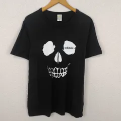 adidas NEO アディダスネオ Tシャツ 半袖 スカルプリント グラフィック ブラック Lサイズ メンズ 古着 ストリート Y2K