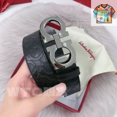 美品Ferragamo フェラガモ ベルト リバーシブル 調整可 最大120cm