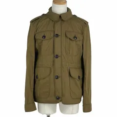 バーバリー BURBERRY ロゴボタン ミリタリージャケット ジップアップ アウター ミリタリージャケット コットン ナイロン カーキ メンズ 【中古】のサムネイル