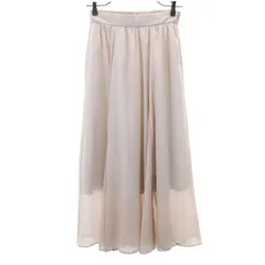 SNIDEL スナイデル ロング丈 フレアスカート F ピンクベージュ系 レディース 古着