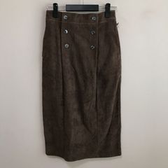 hadaito ハダイト　ストレッチ今治タオル タイトスカート　ブラウン　M　訳あり