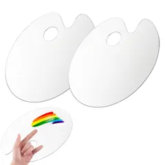 【特価セール】nalaina アクリルパレット (2個セット) 絵画 パレット 楕円形 アクリルペイントパレット 油絵 絵の具 水彩 多用途に使える 絵皿 専門業者 子供 初心者用に適用する 15cmx20cm