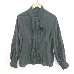 ◇ Mila Owen ミラオーウェン スタンドカラー リボン 長袖 シャツ ブラウス サイズ1 ブラック レディース E  【1304120004825】