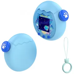 ♡ たまごっちパラダイス ブルーウォーター 丸型ケース ふわもこリボン