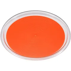 曙産業 MT-1074 クリアマジックトレー丸 小 10インチ オレンジ （1点）