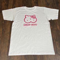 HELOO TITTY・ハローチッチー・カワイイTシャツ・ホワイト