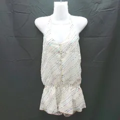 ◇ snidel ホルターネック シフォン プリント - オールインワン サロペット フリーサイズ ホワイト系 レディース E  【1303290012753】