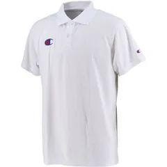【新品】【Sサイズのみ】Champion(チャンピオン) メンズ ポロシャツ テニスウェア スポーツウェア 半袖シャツ 抗菌防臭 吸汗速乾　ホワイト C3PS391-010-S