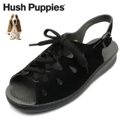 ハッシュパピー レディース コンフォート サンダル レースアップ L-71NT  日本製 婦人靴 スエード 本革 Hush Puppies 71NT ブラックのサムネイル