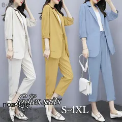 セットアップ レディース パンツスーツ 夏 ジャケット ブレザー 上下セット 3点セット スーツ 長袖 オフィス おしゃれ 体型カバー 着痩せ 安い 入学式 通勤