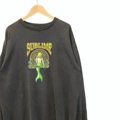 00s ビンテージ SUBLIME 袖プリント バンド 長袖 Tシャツ XL ブラック フェード 2000年代 サブライム ロンT ロックT バンT