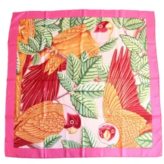 エルメス Hermes カレ 90 オウムのディテール シルク100% HERMESエルメス カレ90 オウムのディテール シルク100%