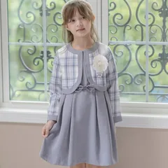【ブルーグレーC×グレー】お嬢様のアンサンブルスーツセット TAK キッズ キャサリンコテージ